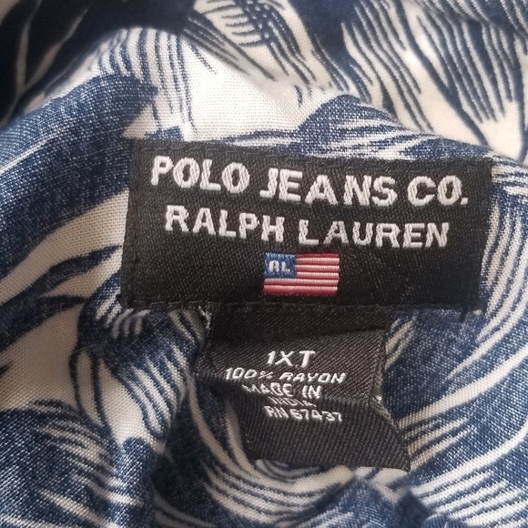 Polo Ralph Lauren Hawaiian Shirt. Plus Size 1XT. Lightweight. Vacation Resort. - Picture 5 of 7